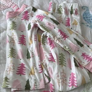 Little Paper Doll Cozy Kids Pajamas with Colorful Tree Print